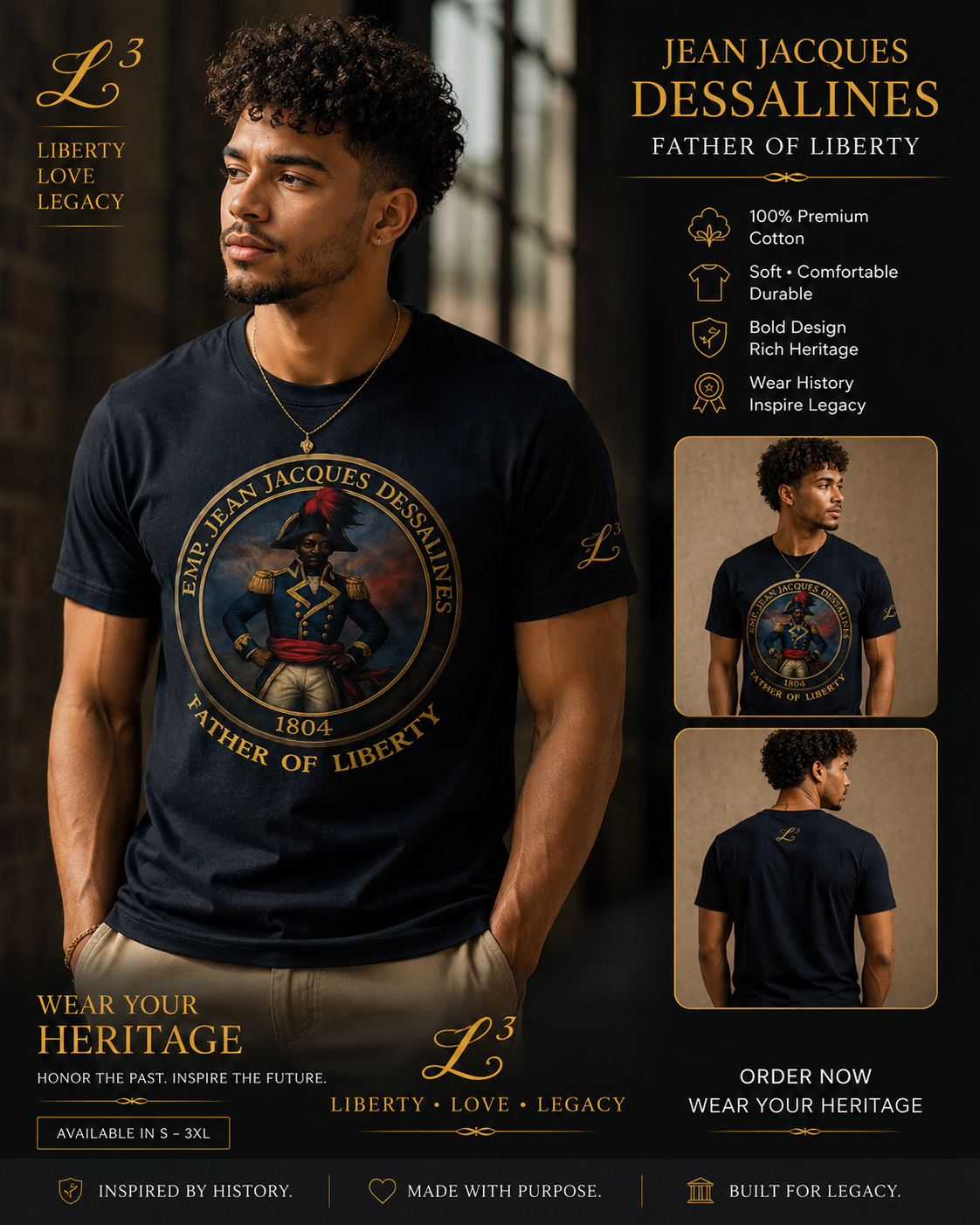 Jean Jacques Dessalines Heritage Tees Collection