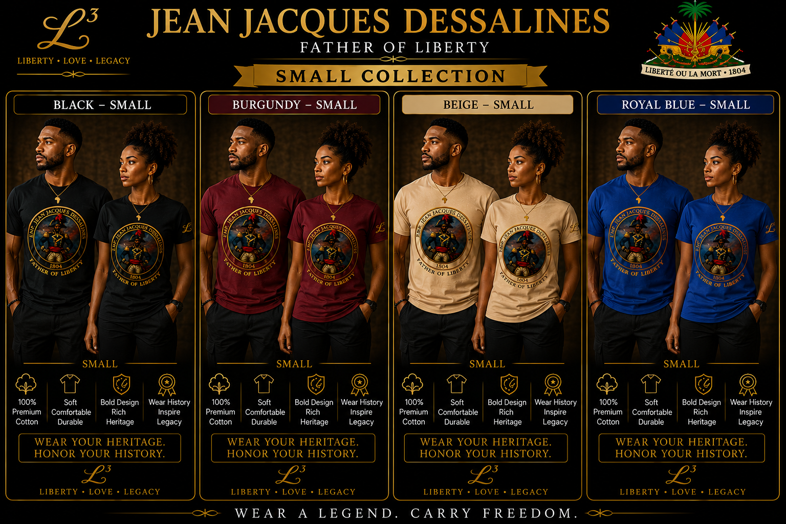 Jean Jacques Dessalines Heritage Tees Collection