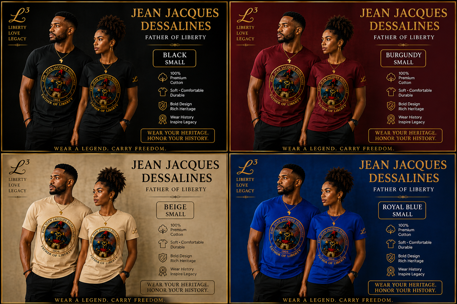 Jean Jacques Dessalines Heritage Tees Collection