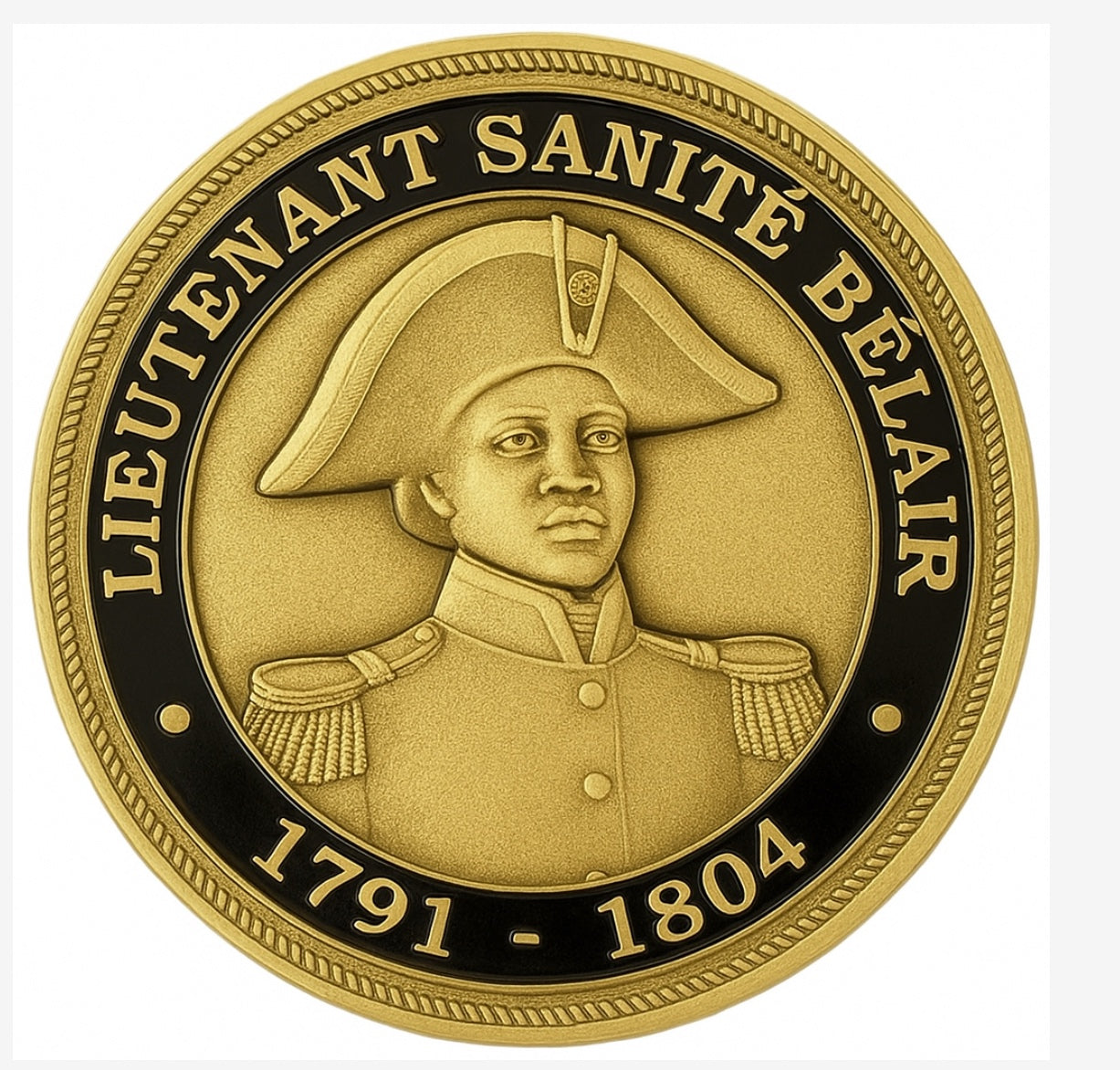 Lieutenant Sanite Belair Haitian Heroes challenge coin