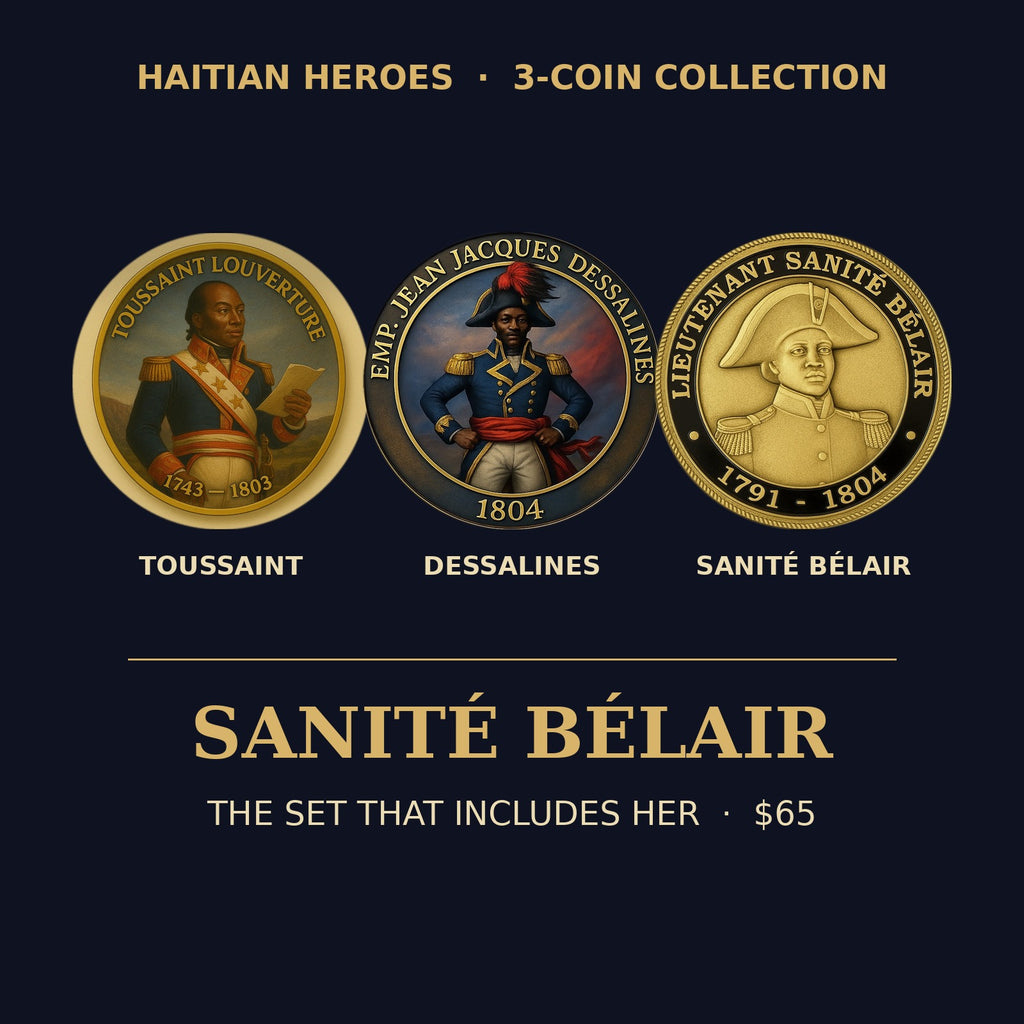 Haitian Heroes 3-Coin Set — Dessalines, Toussaint & Sanité Bélair